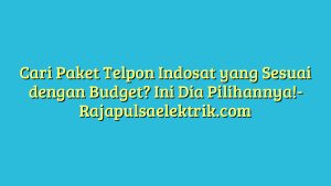 Cari Paket Telpon Indosat yang Sesuai dengan Budget? Ini Dia Pilihannya!
