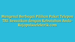 Mengenal Berbagai Pilihan Paket Telepon TRI: Sesuaikan dengan Kebutuhan Anda