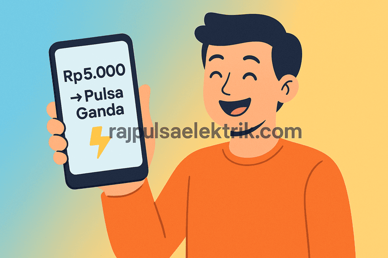 isi Rp5.000 dapat pulsa ganda